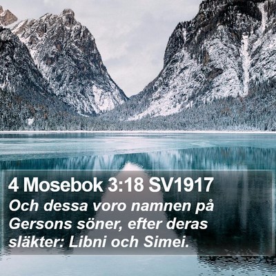 4 Mosebok 3:18 SV1917 Bible Verse Image