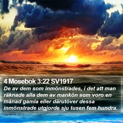 4 Mosebok 3:22 SV1917 Bible Verse Image