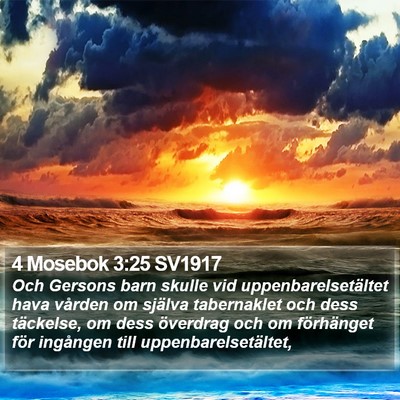 4 Mosebok 3:25 SV1917 Bible Verse Image