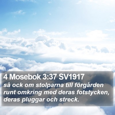 4 Mosebok 3:37 SV1917 Bible Verse Image