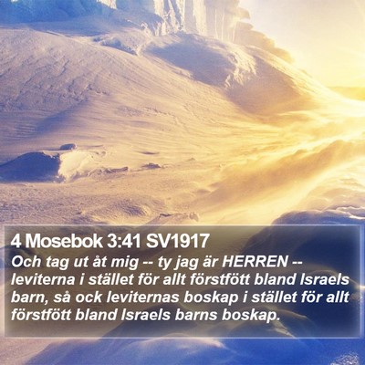 4 Mosebok 3:41 SV1917 Bible Verse Image