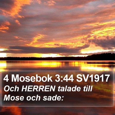 4 Mosebok 3:44 SV1917 Bible Verse Image