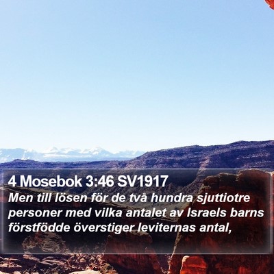 4 Mosebok 3:46 SV1917 Bible Verse Image