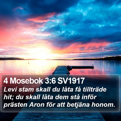 4 Mosebok 3:6 SV1917 Bible Verse Image