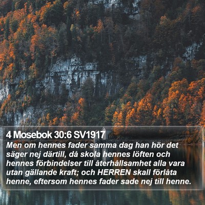 4 Mosebok 30:6 SV1917 Bible Verse Image