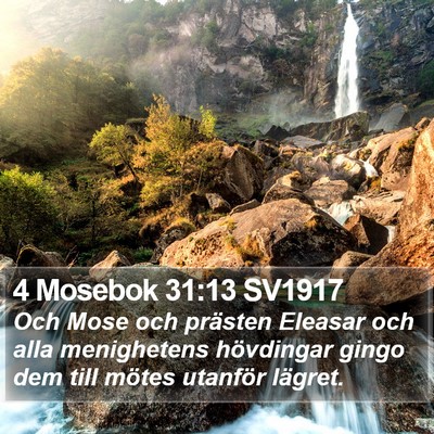 4 Mosebok 31:13 SV1917 Bible Verse Image