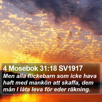 4 Mosebok 31:18 SV1917 Bible Verse Image