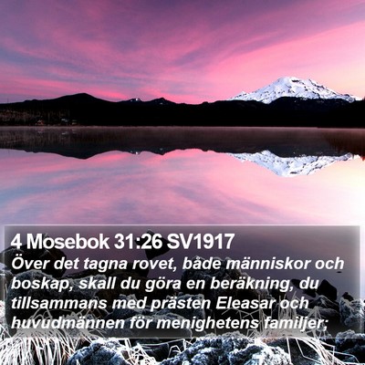 4 Mosebok 31:26 SV1917 Bible Verse Image