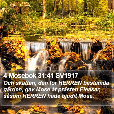 4 Mosebok 31:41 SV1917 Bible Verse Image