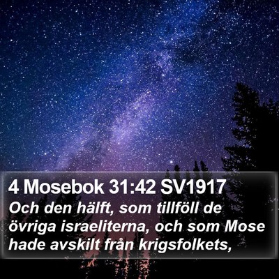 4 Mosebok 31:42 SV1917 Bible Verse Image