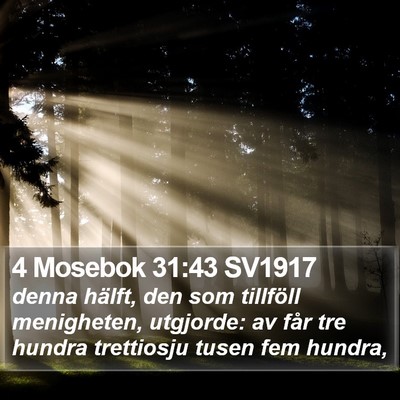 4 Mosebok 31:43 SV1917 Bible Verse Image
