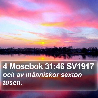 4 Mosebok 31:46 SV1917 Bible Verse Image