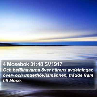 4 Mosebok 31:48 SV1917 Bible Verse Image