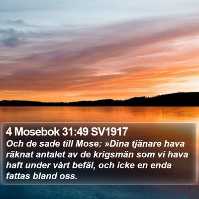 4 Mosebok 31:49 SV1917 Bible Verse Image