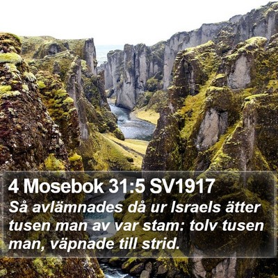 4 Mosebok 31:5 SV1917 Bible Verse Image