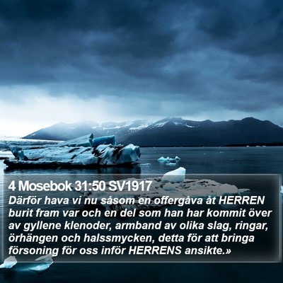 4 Mosebok 31:50 SV1917 Bible Verse Image