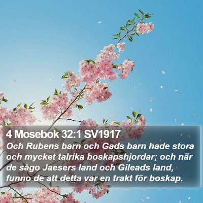 4 Mosebok 32:1 SV1917 Bible Verse Image