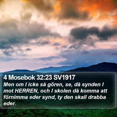 4 Mosebok 32:23 SV1917 Bible Verse Image