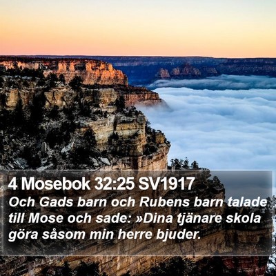 4 Mosebok 32:25 SV1917 Bible Verse Image