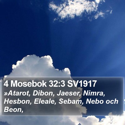 4 Mosebok 32:3 SV1917 Bible Verse Image