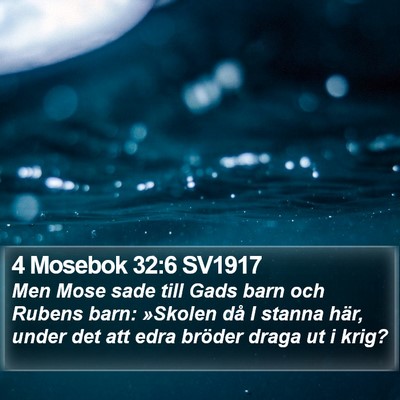 4 Mosebok 32:6 SV1917 Bible Verse Image