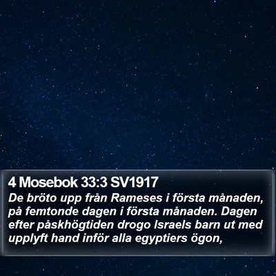 4 Mosebok 33:3 SV1917 Bible Verse Image