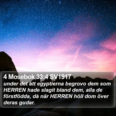 4 Mosebok 33:4 SV1917 Bible Verse Image