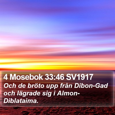 4 Mosebok 33:46 SV1917 Bible Verse Image