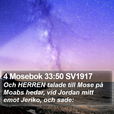 4 Mosebok 33:50 SV1917 Bible Verse Image