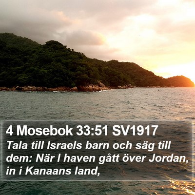 4 Mosebok 33:51 SV1917 Bible Verse Image