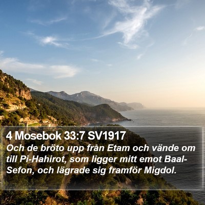 4 Mosebok 33:7 SV1917 Bible Verse Image