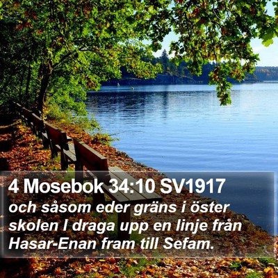 4 Mosebok 34:10 SV1917 Bible Verse Image