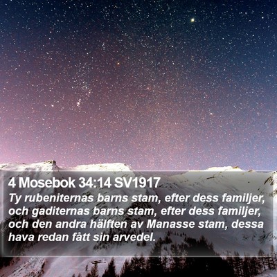 4 Mosebok 34:14 SV1917 Bible Verse Image
