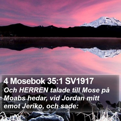 4 Mosebok 35:1 SV1917 Bible Verse Image
