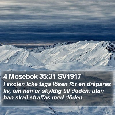 4 Mosebok 35:31 SV1917 Bible Verse Image