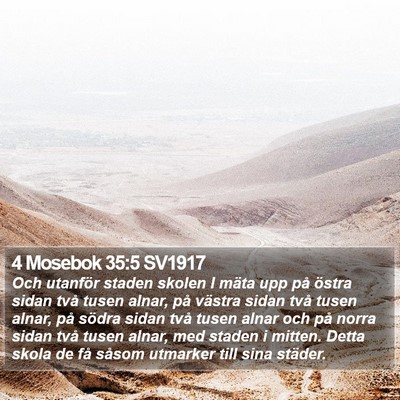 4 Mosebok 35:5 SV1917 Bible Verse Image