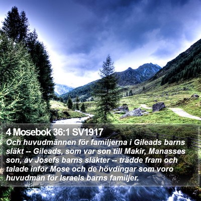 4 Mosebok 36:1 SV1917 Bible Verse Image