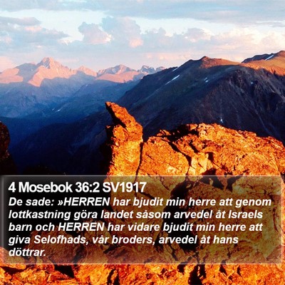 4 Mosebok 36:2 SV1917 Bible Verse Image