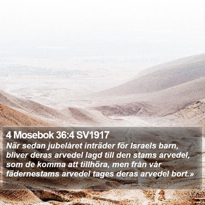 4 Mosebok 36:4 SV1917 Bible Verse Image