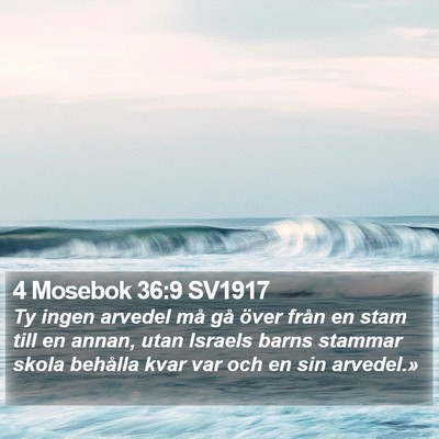 4 Mosebok 36:9 SV1917 Bible Verse Image