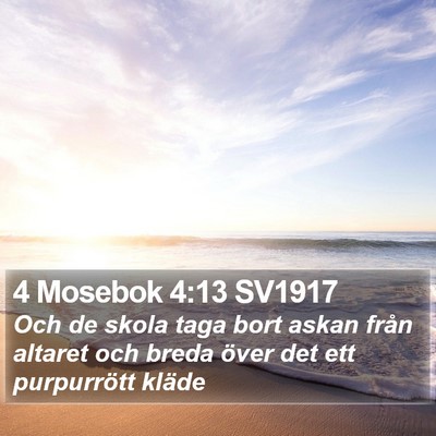 4 Mosebok 4:13 SV1917 Bible Verse Image
