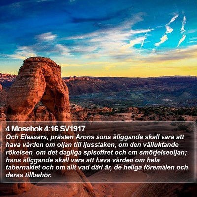4 Mosebok 4:16 SV1917 Bible Verse Image