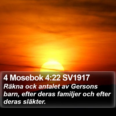 4 Mosebok 4:22 SV1917 Bible Verse Image