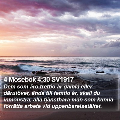4 Mosebok 4:30 SV1917 Bible Verse Image