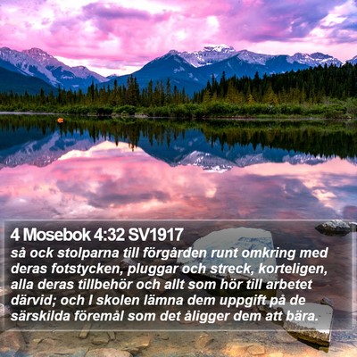 4 Mosebok 4:32 SV1917 Bible Verse Image