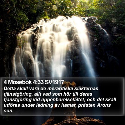 4 Mosebok 4:33 SV1917 Bible Verse Image