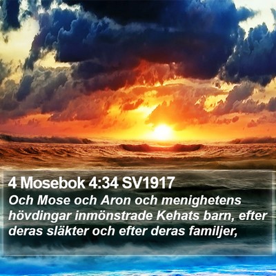 4 Mosebok 4:34 SV1917 Bible Verse Image