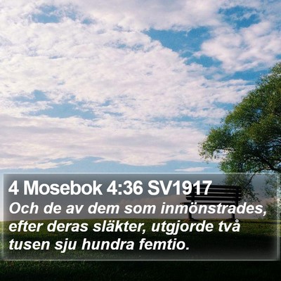 4 Mosebok 4:36 SV1917 Bible Verse Image