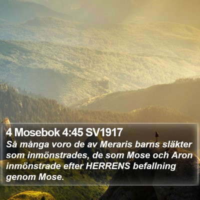 4 Mosebok 4:45 SV1917 Bible Verse Image