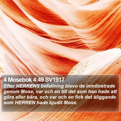 4 Mosebok 4:49 SV1917 Bible Verse Image